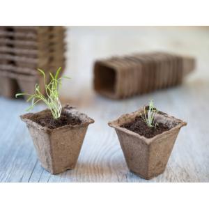 Nature Bio 100% houtvezel kweekpotjes 5 x 5 x 5 cm 60 stuks